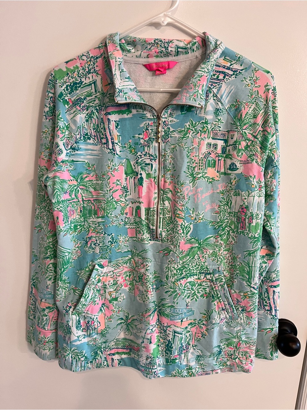 Women’s size large Lilly Pulitzer Nantucket Pullover 1/2 zip light jacket